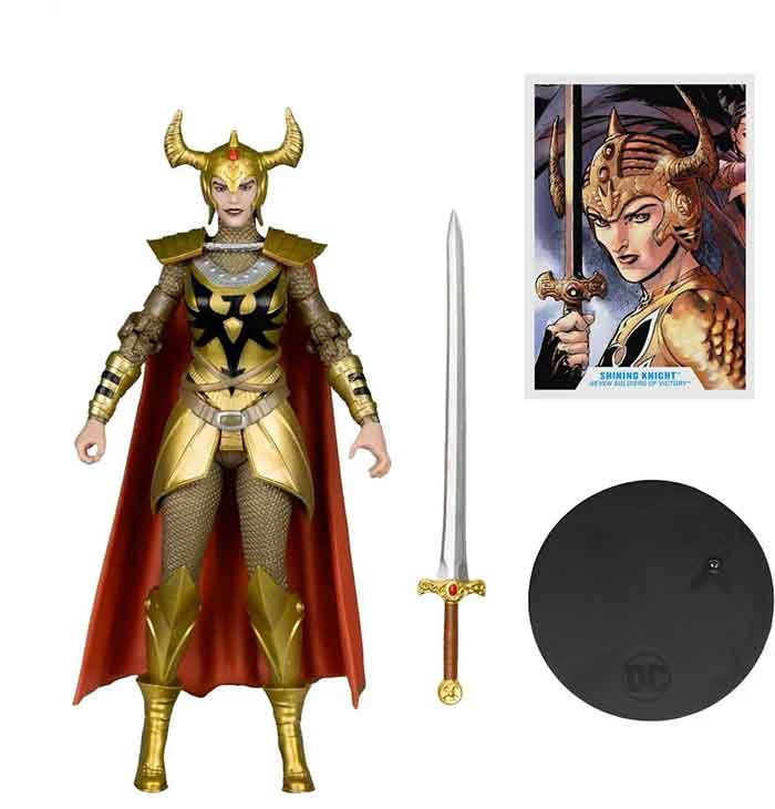 DC Multiverse Seven Soldiers Of Victory 7 Inch Action Figure Exclusive - Shining Knight Platinum - Image 2