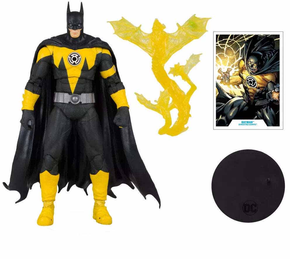 DC Multiverse Sinestro Corps 7 Inch Action Figure Exclusive - Yellow Lantern Batman Gold Label - Image 2