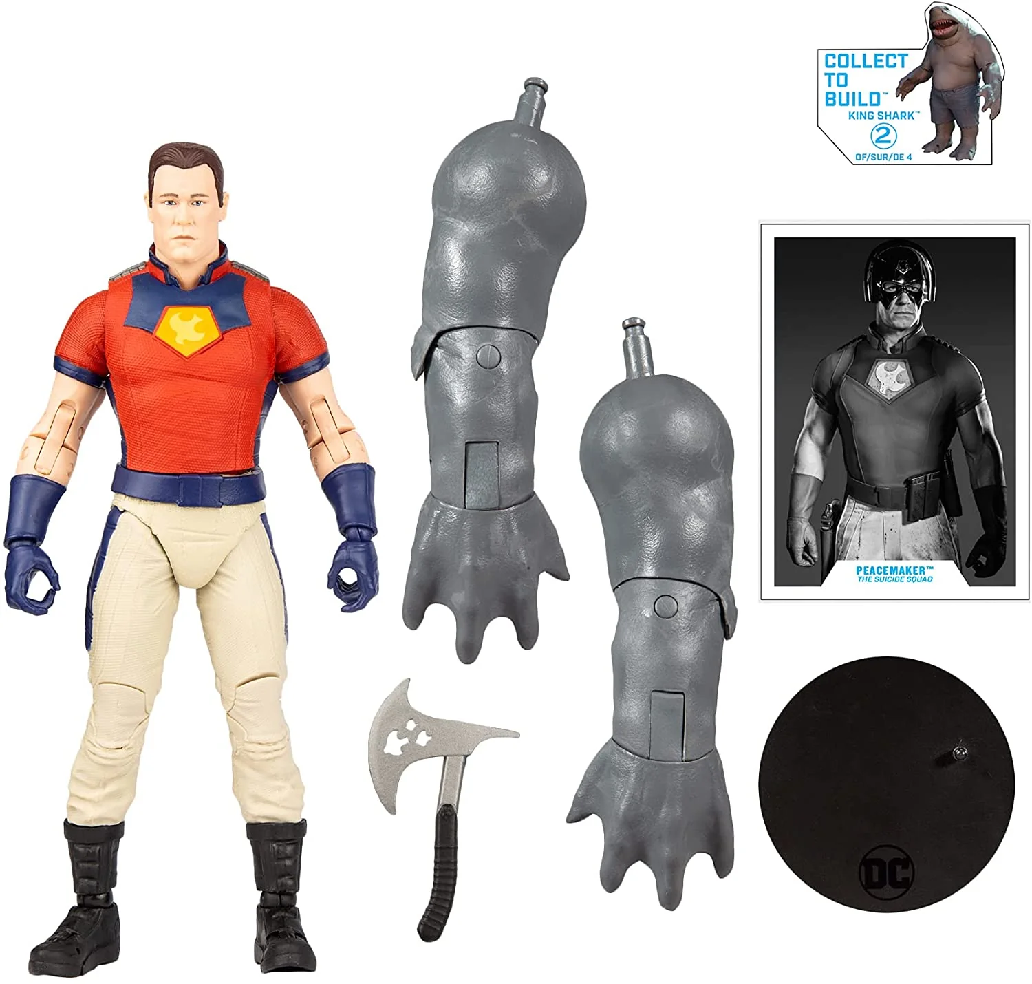 DC Multiverse Suicide Squad 7 Inch Action Figure BAF King Shark - Peacemaker Unmasked - Image 2