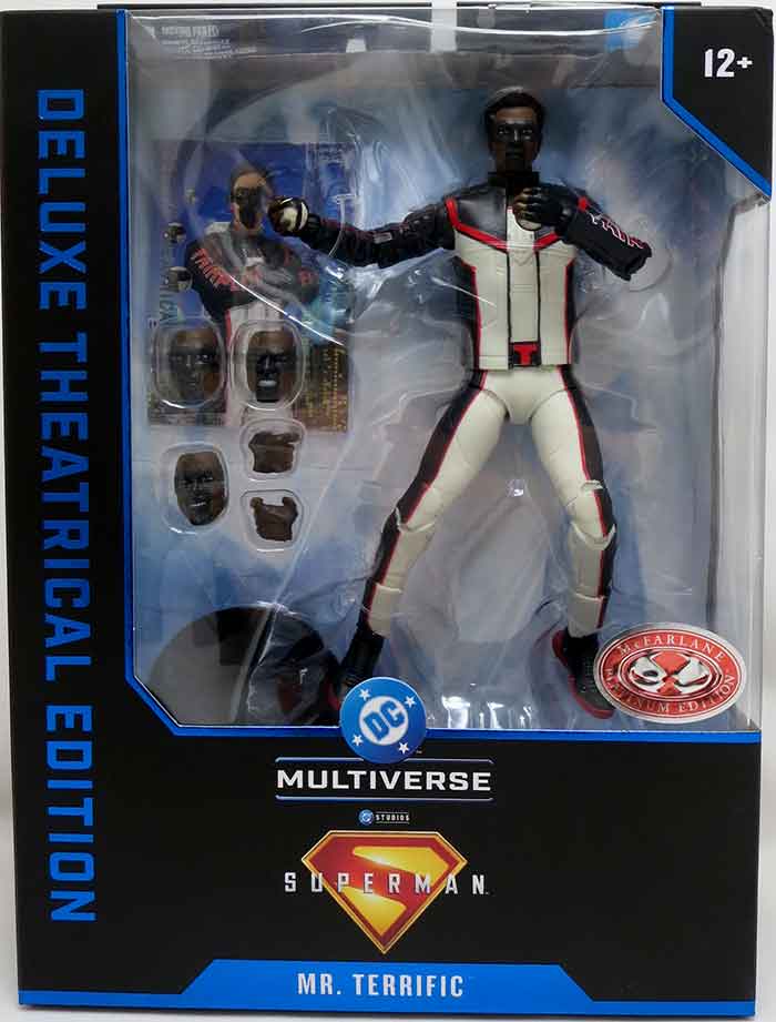 DC Multiverse Superman Movie 7 Inch Action Figure Deluxe Exclusive - Mister Terrific Red Platinum (Sub-Standard Packaging)