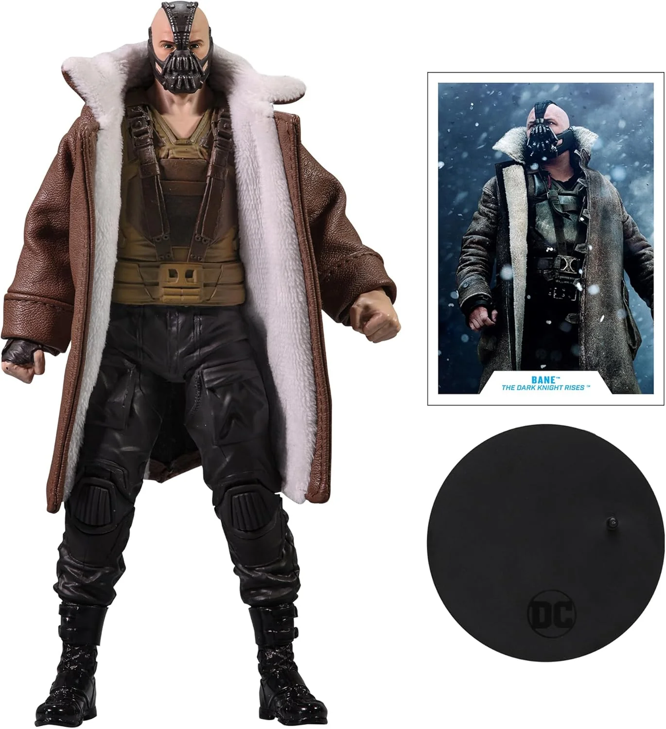 DC Multiverse The Dark Knight Trilogy 7 Inch Action Figure SDCC Exclusve - Trench Coat Bane Gold Label - Image 2