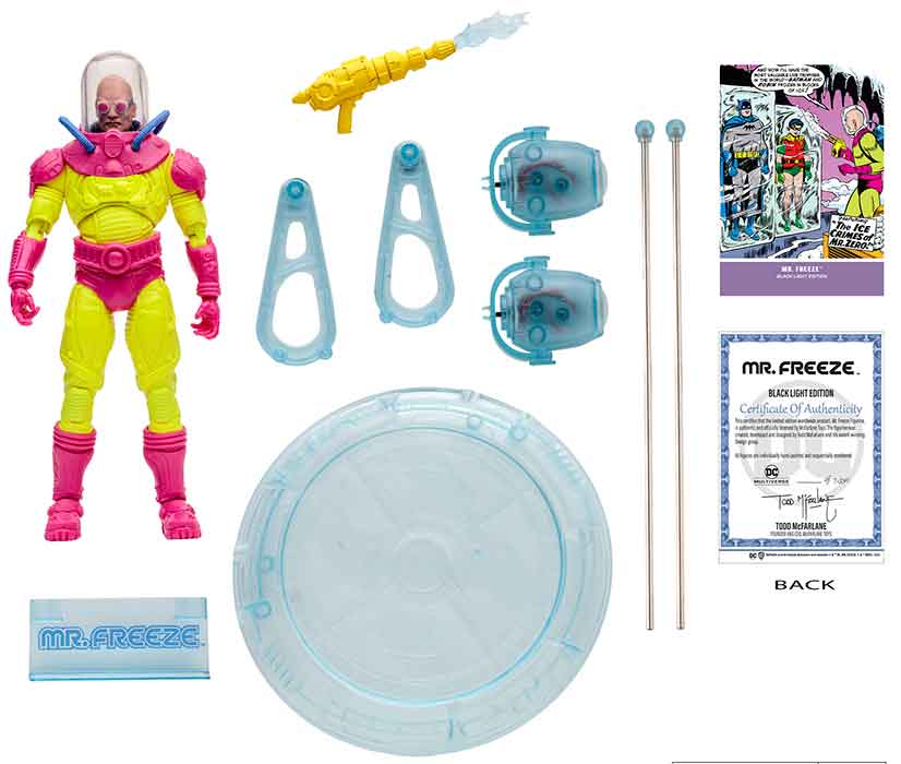 DC Multiverse The Ice Crimes Of Mr Zero 7 Inch Action Figure Exclusive - Mr Freeze Black Light Gold Label - Image 2