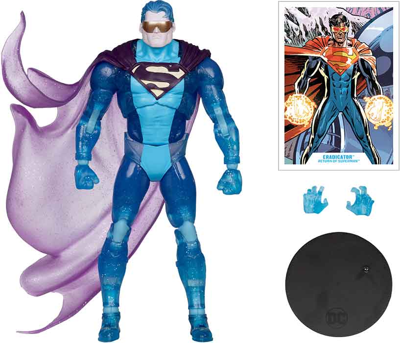 DC Multiverse The Return of Superman 7 Inch Action Figure Exclusive - Blue Energy Eradicator Platinum - Image 2