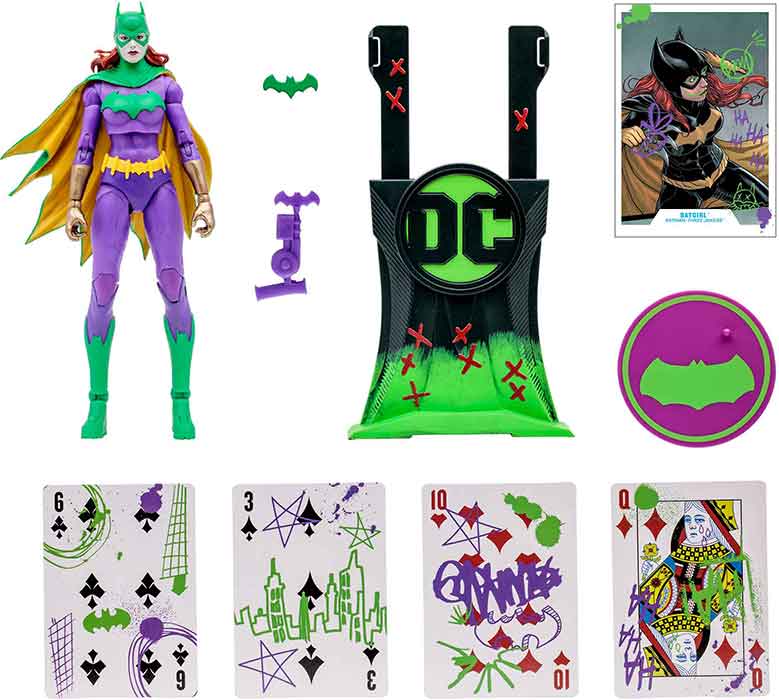 DC Multiverse Three Jokers 7 Inch Action Figure Exclusive - Jokerized Batgirl Gold Label - Image 2