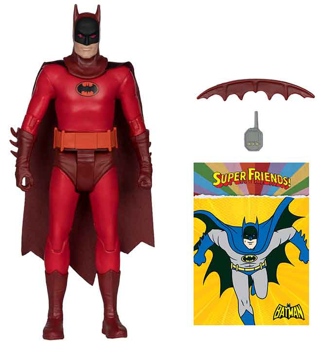 DC Retro Super Friends 6 Inch Action Figure Wave 1 Exclusive - Batman Red Suit Platinum - Image 2
