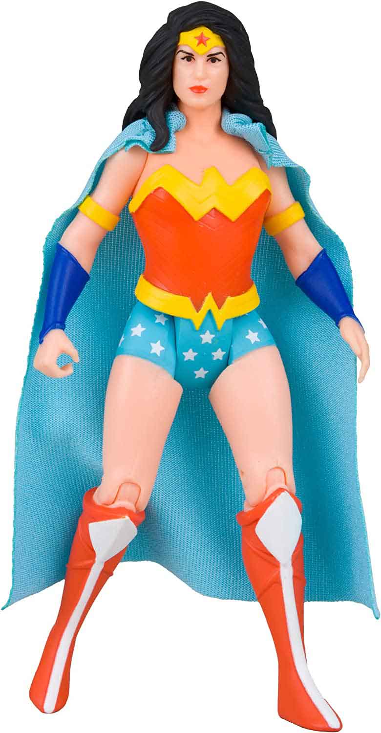 DC Super Powers 4 Inch Action Figure Wave 4 - Wonder Woman (Blue Cape Variant) - Image 2