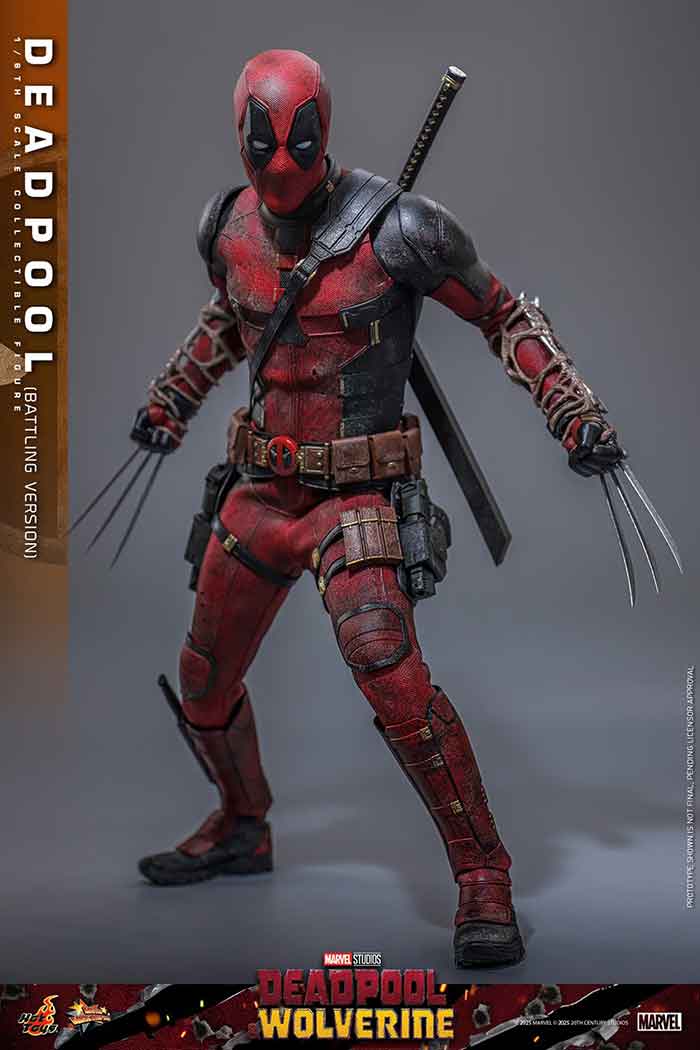 Deadpool & Wolverine 12 Inch Action Figure 1/6 Scale - Deadpool Battling Version Hot Toys 913969 - Image 2