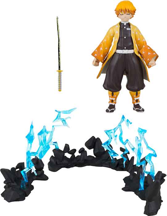 Demon Slayer Kimetsu No Yaiba 5 Inch Action Figure Deluxe Basic Wave 1 - Zenitsu Agatsuma Thunder First Form - Image 2