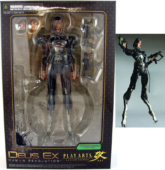 Deus Ex Human Revolution 8 Inch Action Figure Play Arts Kai Series - Yelena Fedorova #2 (Sub-Standard Packaging)