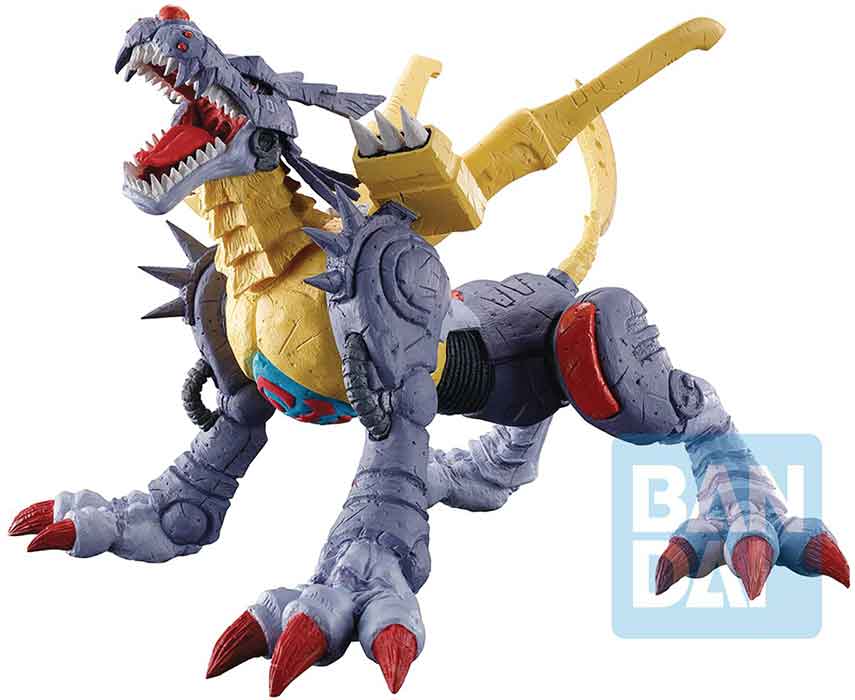 Digimon 4 Inch Static Figure Ichibansho - MetalGarurumon (Digimon Ultimate Evolution) - Image 2