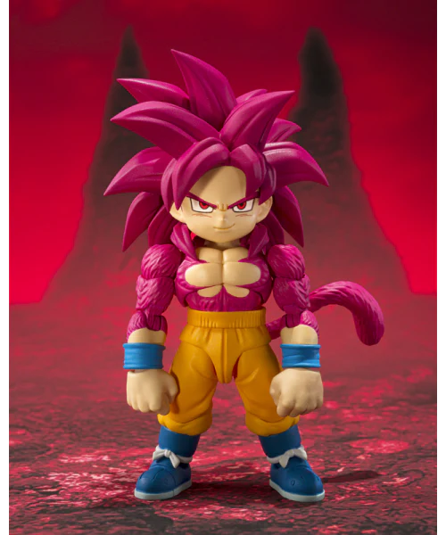 Dragonball Super Daima 5 Inch Action Figure S.H. Figuarts Exclusive - Super Saiyan 4 Son Goku Mini - Image 3