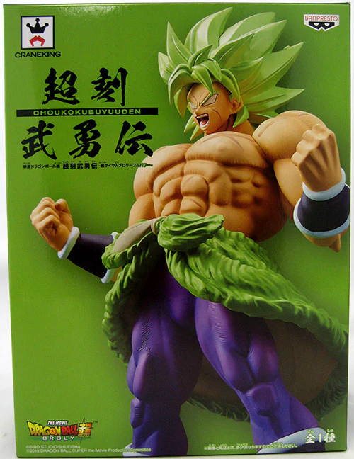 Dragonball Super Movie 8 Inch Static Figure Chokoku Buyuden - Super Saiyan Broly (Shelf Wear Packaging) - Image 2