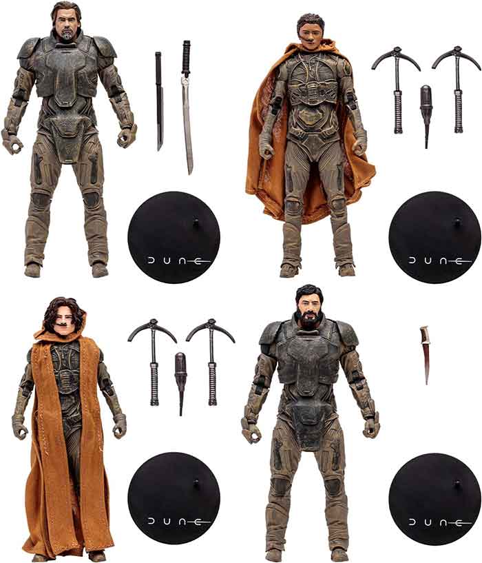 Dune Movie 2 7 Inch Action Figure Box Set Exclusive - 4-Pack (Gurney - Paul - Shani - Stilgar) Gold Label - Image 3