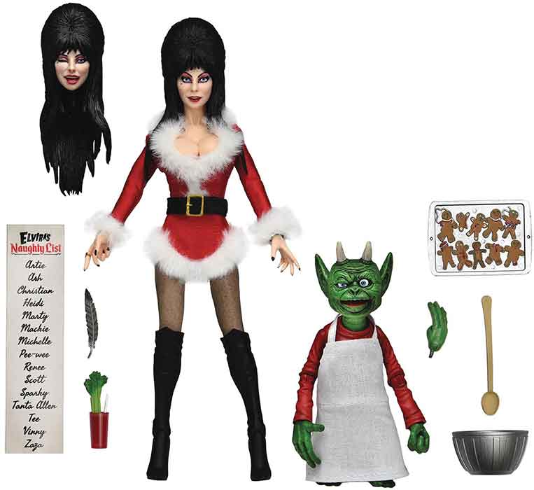 Elvira 8 Inch Action Figure Clothed Series - Elvira's Very Scary Xmas - Image 2