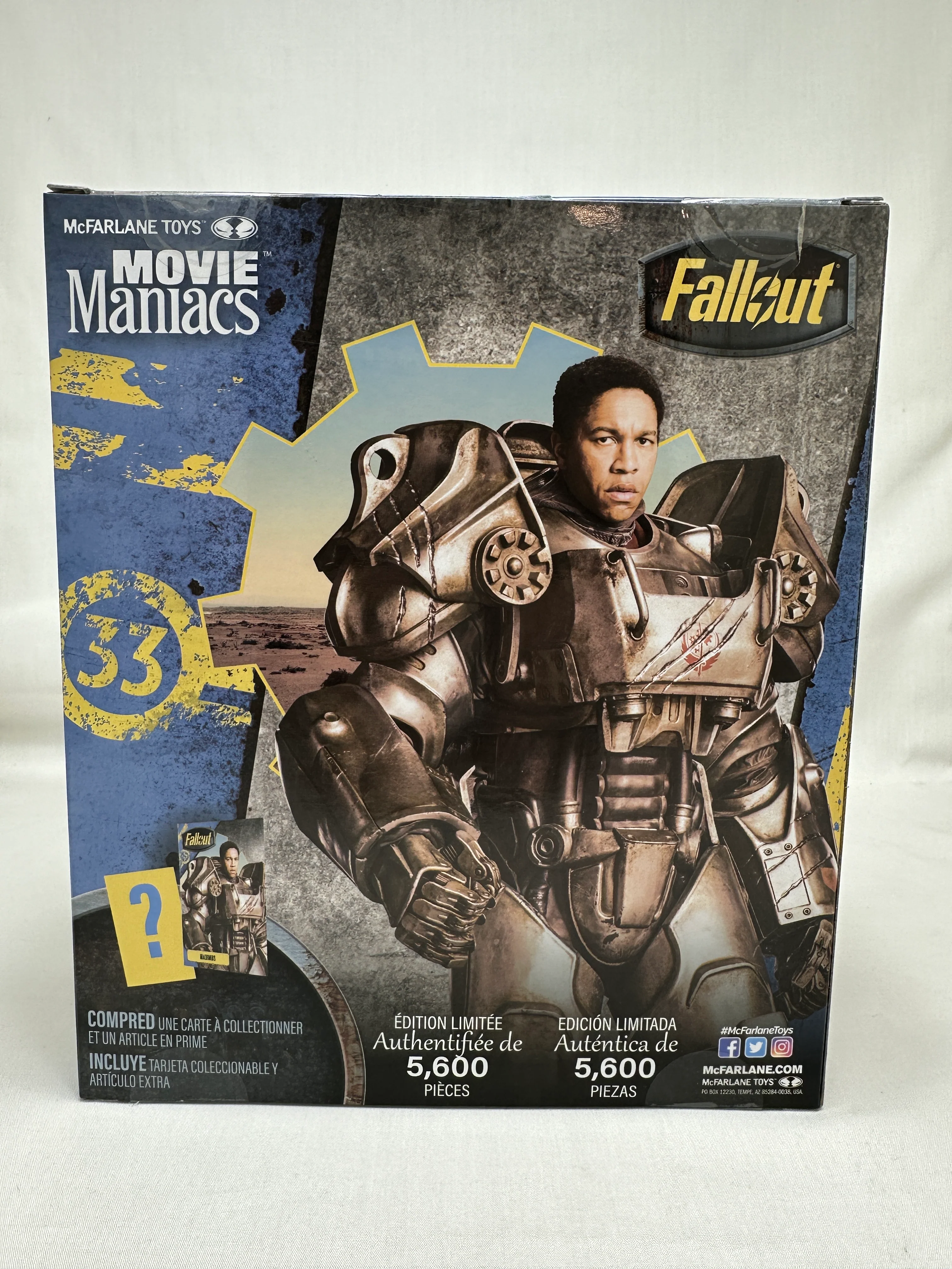 Fallout 6 Inch Static Figure Movie Maniacs - Maximus Unmasked Platinum - Image 3