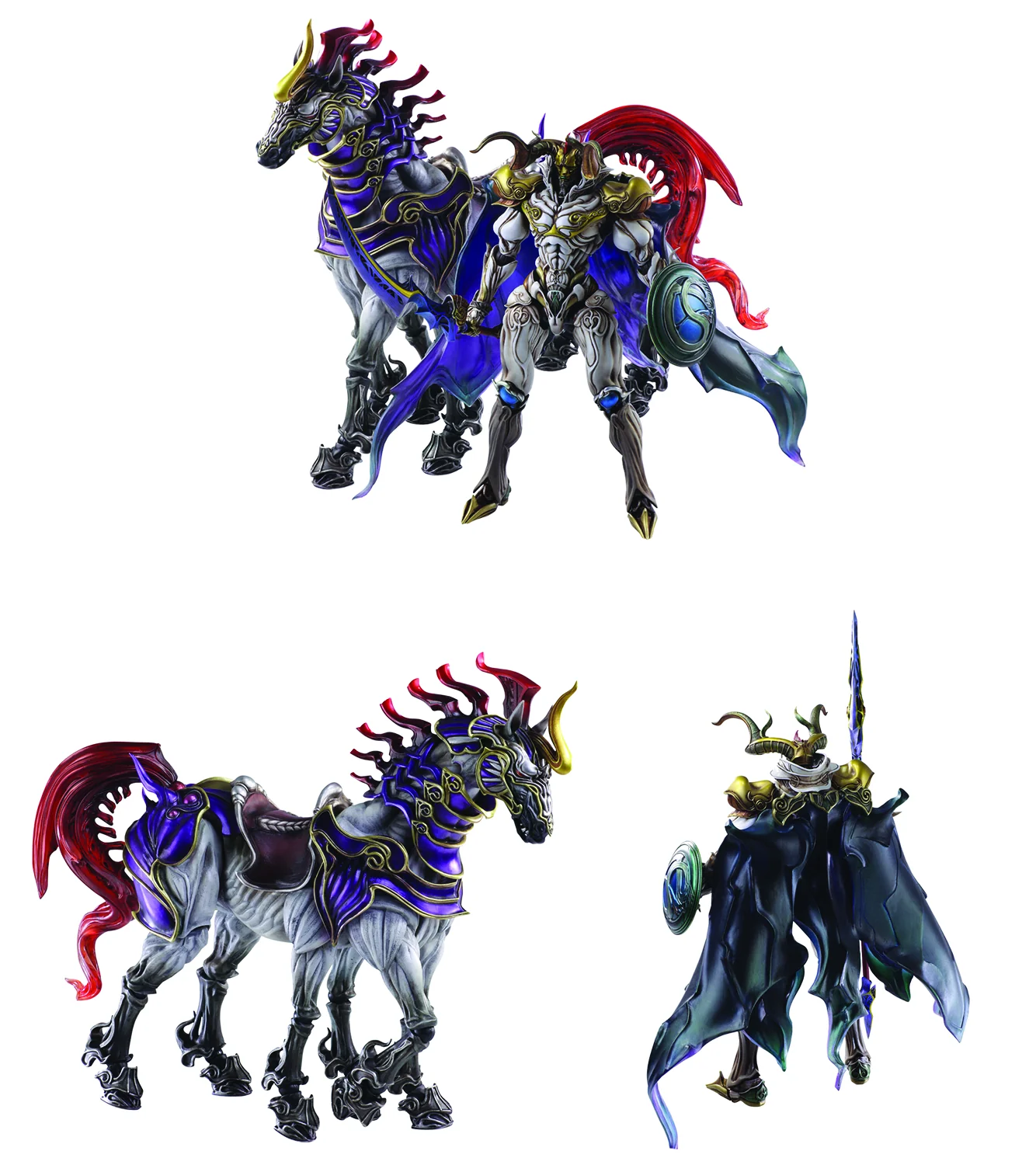 Final Fantasy 10 Inch Action Figure Creatures Bring Arts - Odin (Previously Openned Non Mint Packaging)