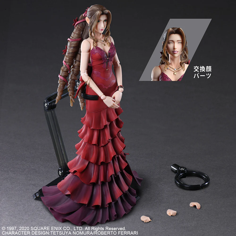 Final Fantasy FFVII Ramake 8 Inch Action Figure Play Arts Kai - Aerith Gainsborough Red Dress - Image 2