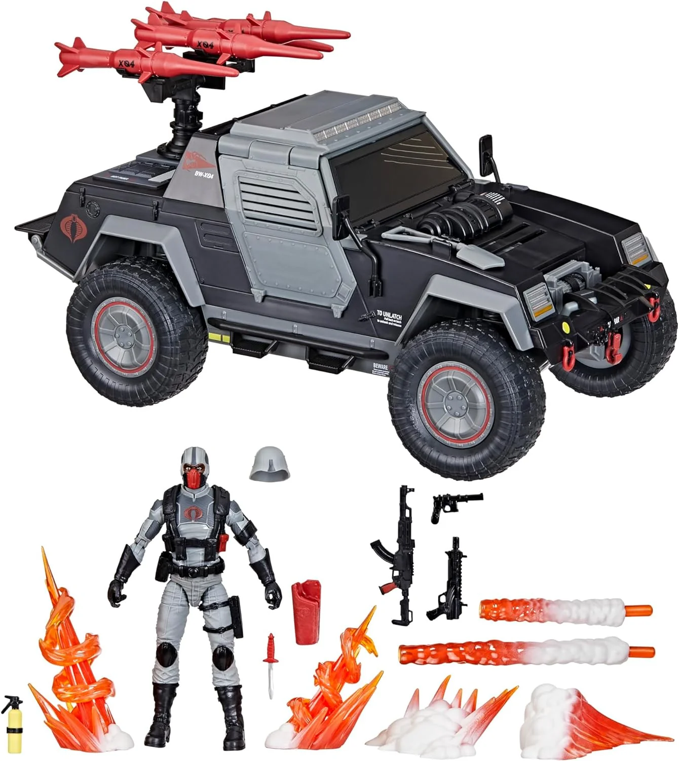G.I. Joe Classified 6 Inch Scale Vehicle Figure - Cobra Night Attack 4-WD Stinger & Driver - Image 2