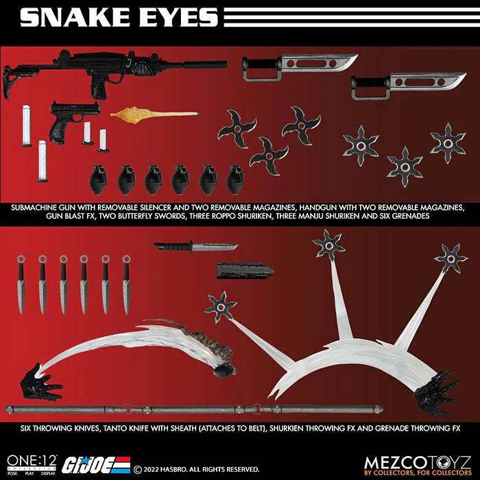 G.I. Joe 6 Inch Action Figure One-12 Collective - Snake Eyes - Image 3