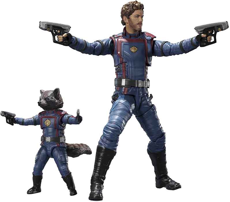Guardians Of The Galaxy 6 Inch Action Figure S.H. Figuarts - Star Lord & Rocket Raccoon - Image 2