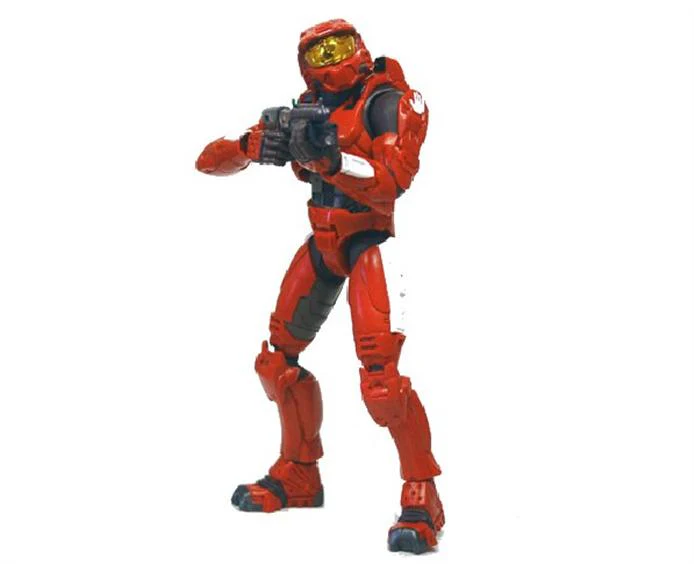 Halo 2 Limited Edition Series Action Figures - Red Spartan V2 White Stripes (Sub-Standard Packaging) - Image 2