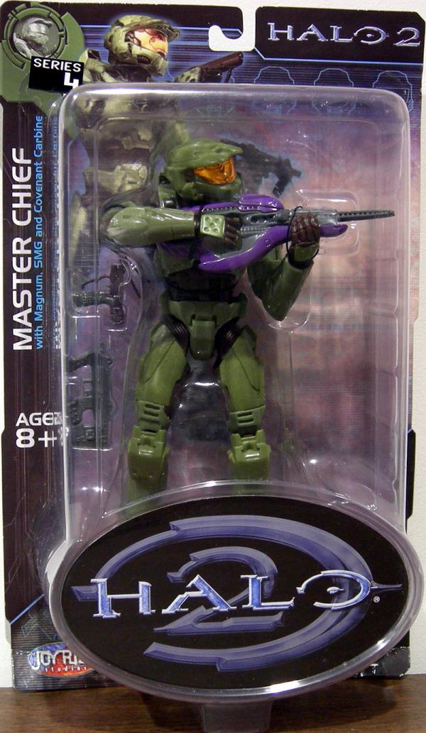 Halo 2  7 Inch Action Figure  Series 4 - Master Chief with Magnum SMG and Covenant Carbine (Sub-Standard Packaging)