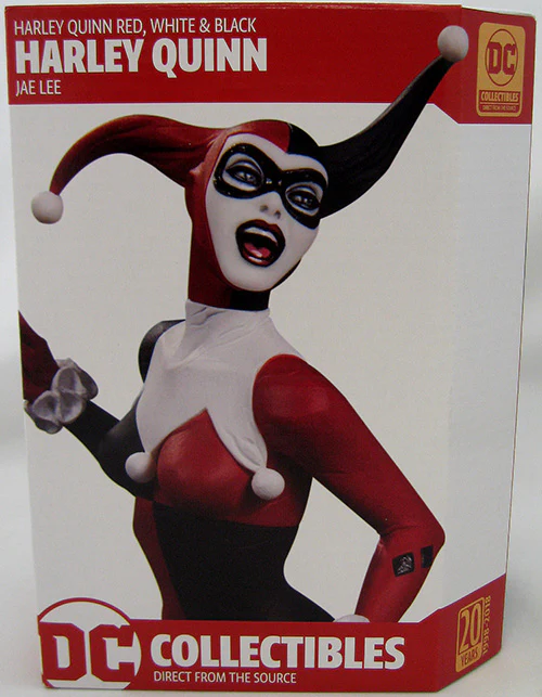 Harley Quinn Red White & Black 7 Inch Statue Figure - Harley Quinn by Jae Lee - Image 2