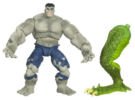 Marvel Legends Hulk 6 Inch Action Figures BAF Fin Fang Foom - Savage Grey Hulk - Image 2