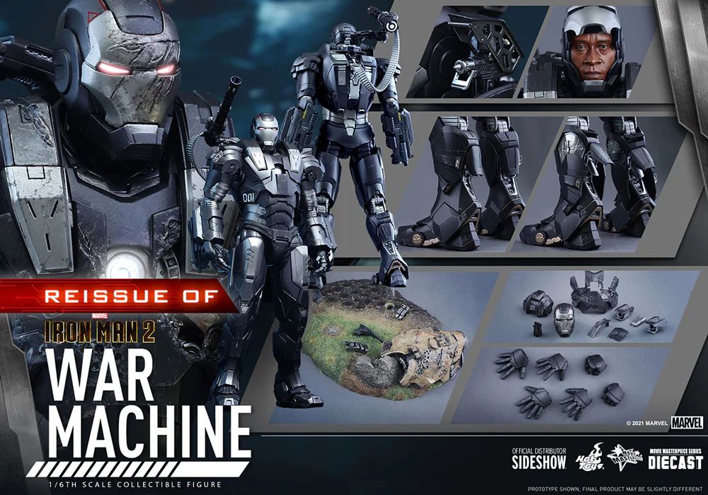 Iron Man 2 12 Inch Action Figure 1/6 Scale - War Machine Hot Toys 908445 - Image 2