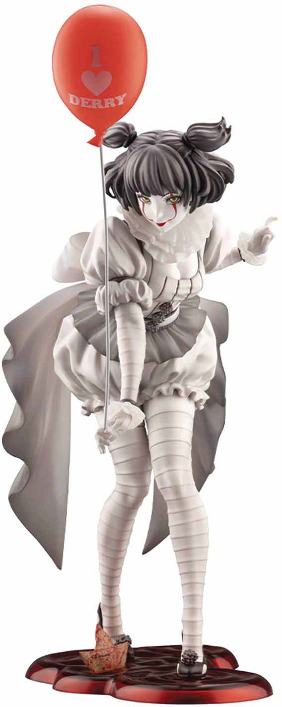 IT 8 Inch Statue Figure Bishoujo - Pennywise Monochrome Version - Image 2