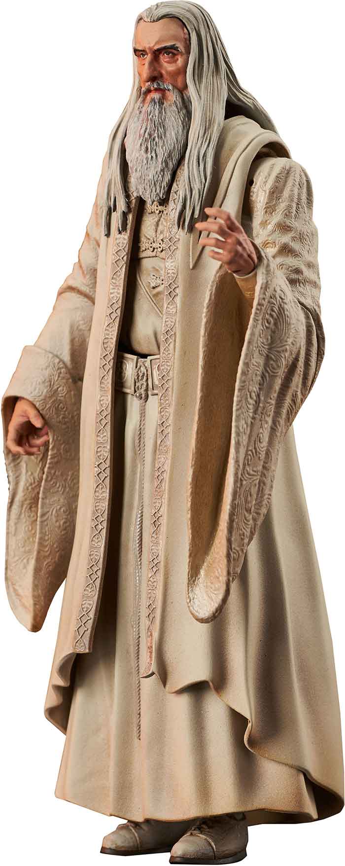 Lord Of The Rings 7 Inch Action Figure Deluxe Series 6 - Saruman (Sub-Standard Packaging) - Image 2