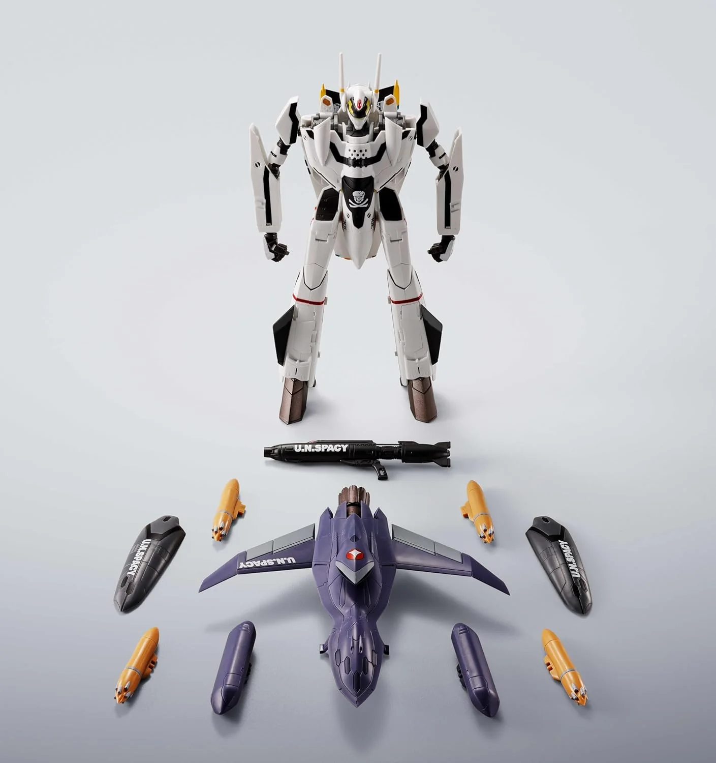 Macross Robotech 6 Inch Action Figure Hi-Metal R - VF-0S Phoenix (Roy Focker Use) + QF-2200D-B Ghost Macross - Image 2