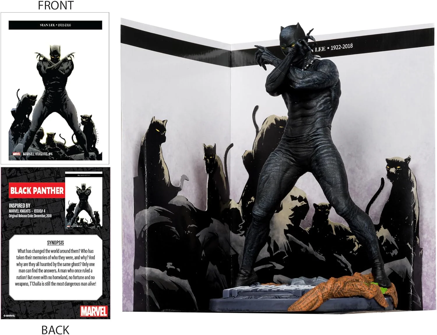 Marvel Collectible 1/10 Scale 7 Inch Statue Figure Posed Scene - Black Panther (Marvel Knights #4) - Image 2