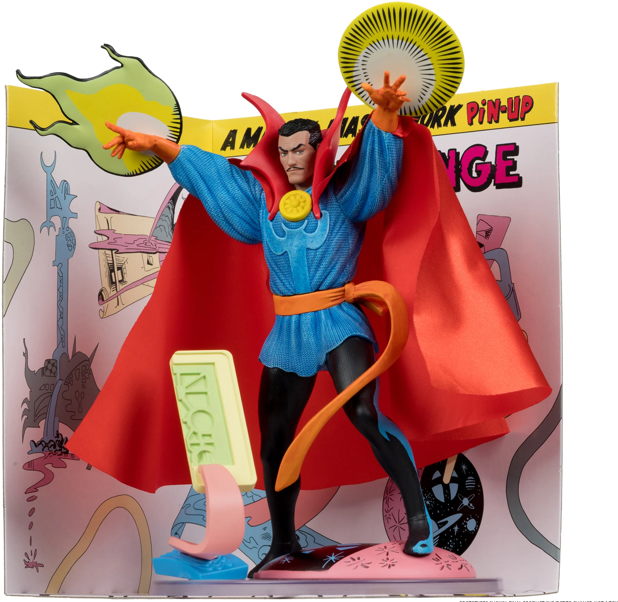 Marvel Collectible 1/10 Scale 7 Inch Statue Figure Posed Scene Exclusive - Doctor Strange (Strange Tales #128) Red Platinum - Image 2