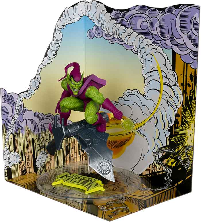 Marvel Collectible 7 Inch Statue Figure 1/10 Scale Posed Scene Exclusive - Green Goblin (The Amazing Spider-Man #312) Platinum - Image 2