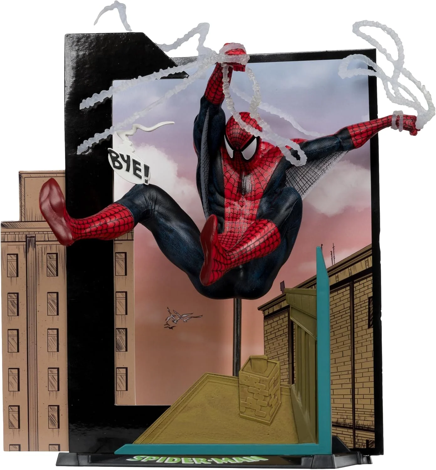 Marvel Collectible 7 Inch Statue Figure 1/10 Scale Posed Scene - Spider-Man #6 - Image 2