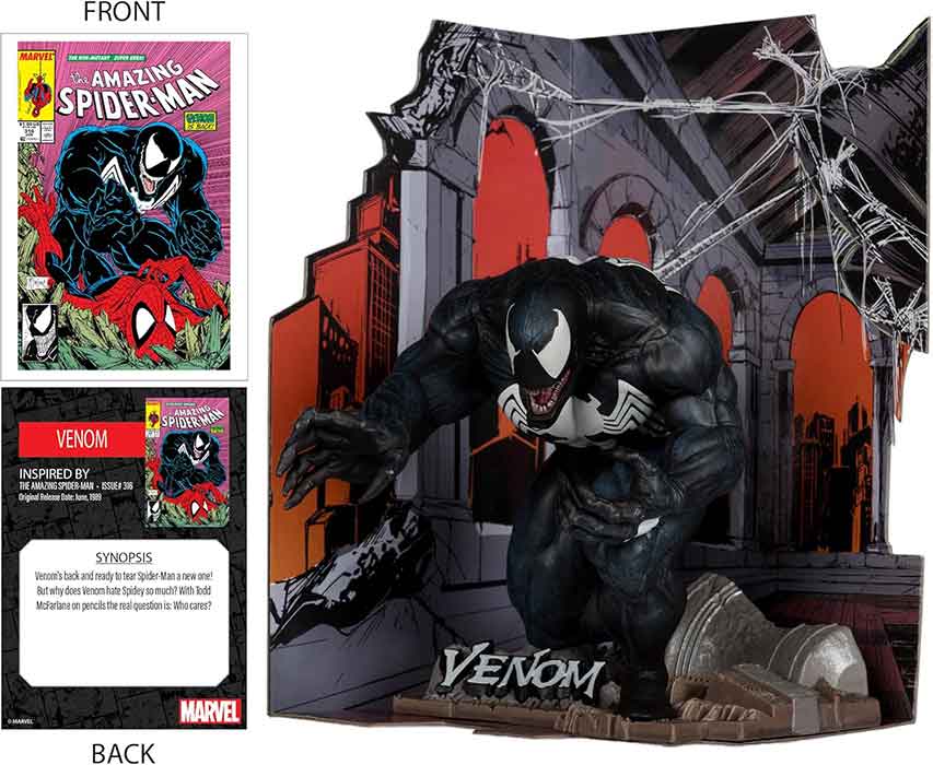 Marvel Collectible 7 Inch Statue Figure 1/10 Scale Posed Scene - Venom (The Amazing Spider-Man #316) - Image 2