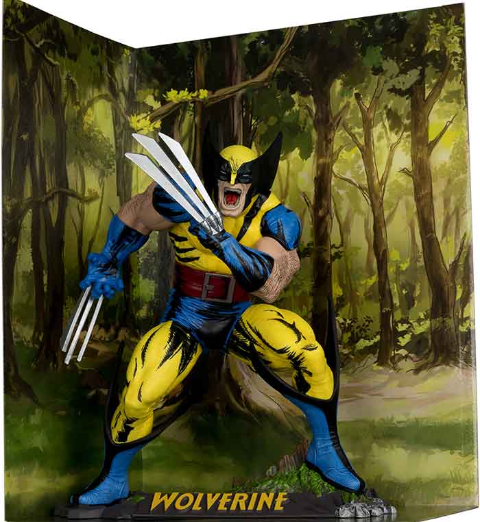 Marvel Collectible 12 Inch Statue Figure 1/6 Scale Posed Scene - Wolverine (The Incredible Hulk #340) Platinum - Image 2