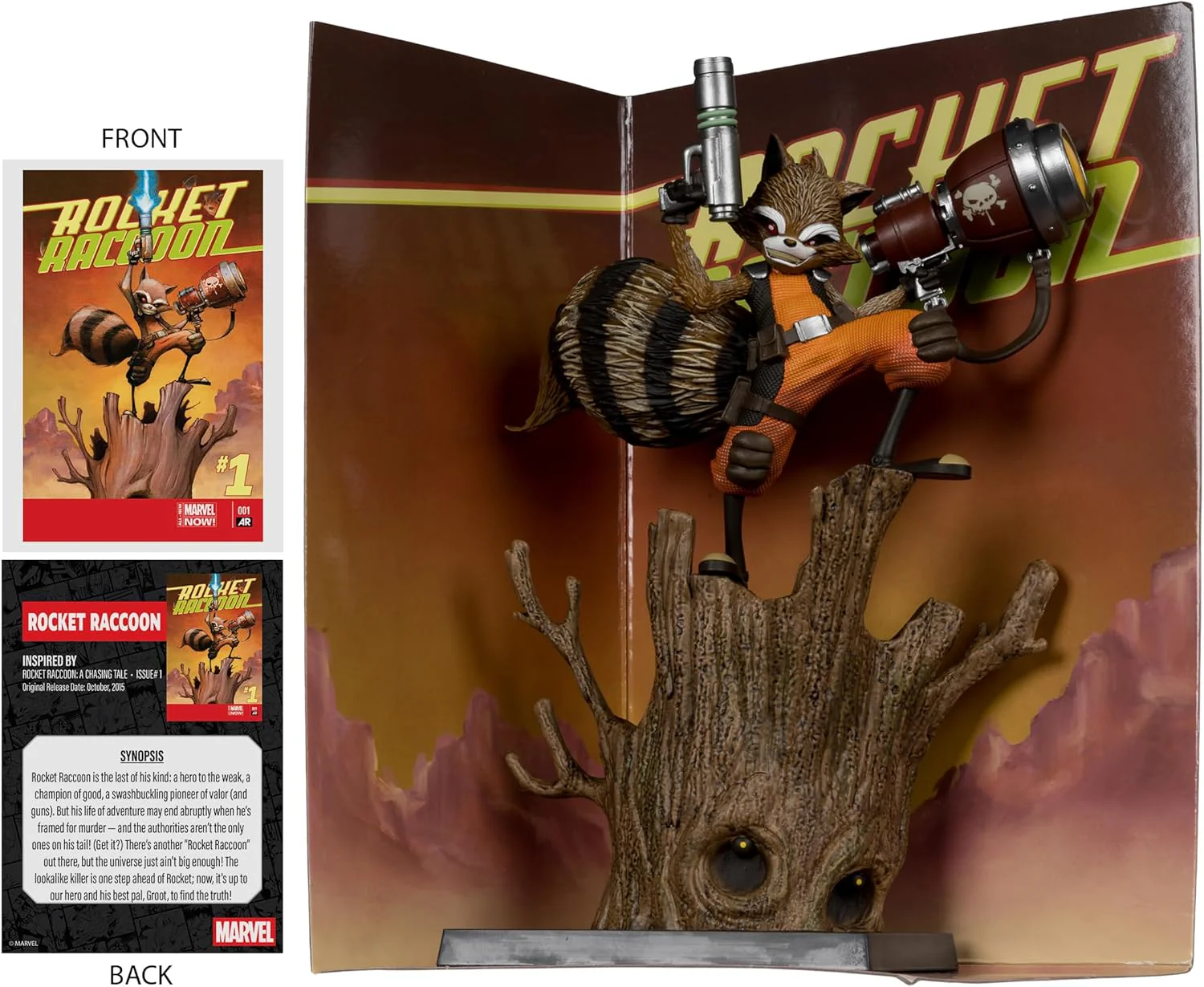 Marvel Collectible 12 Inch Statue Figure 1/6 Scale Posed - Rocket Racoon - Image 2