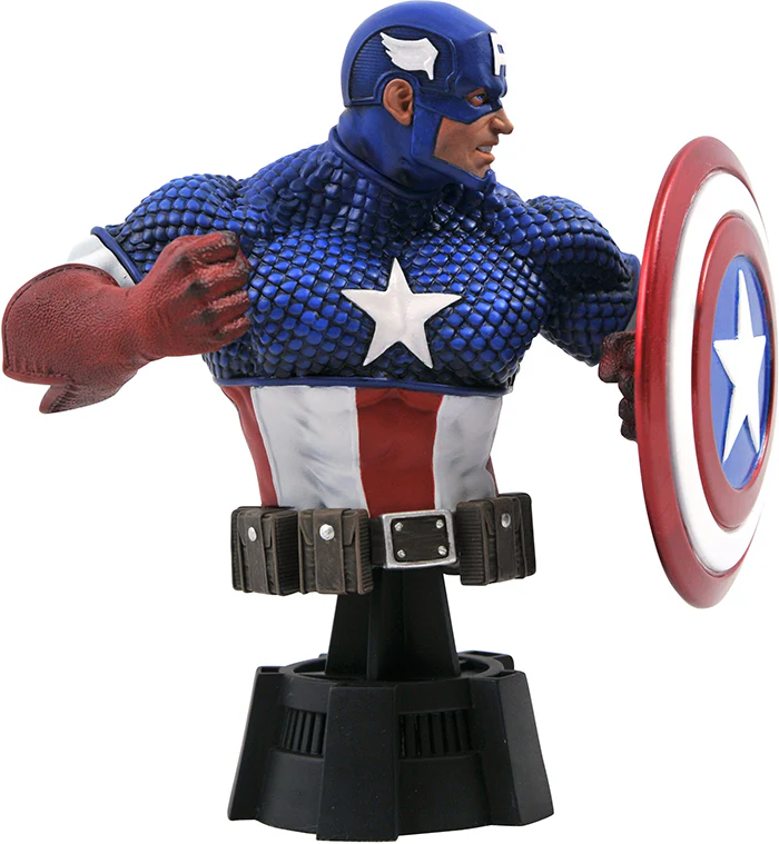 Marvel Collectible Avengers 6 Inch Bust Statue 1/7 Scale - Captain America - Image 2
