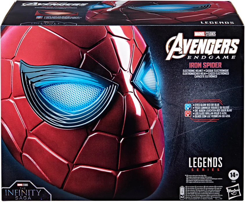 Marvel Legends Avengers Endgame Life Size Prop Replica - Iron Spider Electronic Helmet