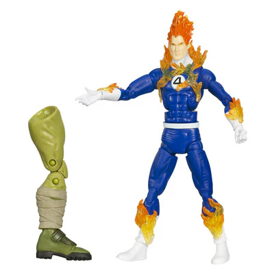 Marvel Legends Fantastic Four 6 Inch Action Figures Ronan Series - The Human Torch (Shelf Wear Packaging) - Image 2