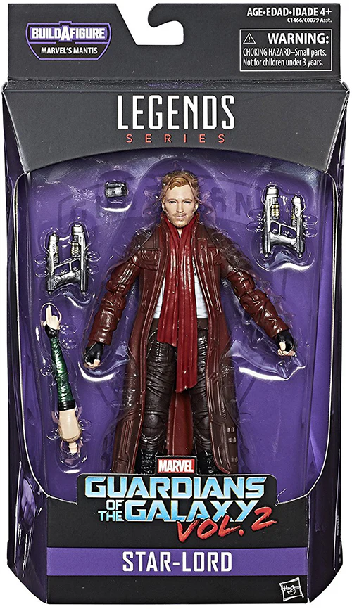 Marvel Legends Guardians Of The Galaxy Vol 2 6 Inch Action Figure BAF Mantis - Star Lord with Long Jacket (Shelf Wear Packaging)