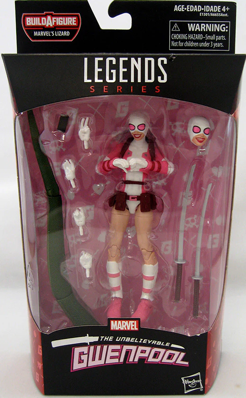 Marvel Legends Spider-Man 6 Inch Action Figure BAF Lizard - Gwenpool (Shelf Wear Packaging)