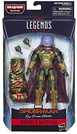 Marvel Legends Spider-Man 6 Inch Action Figure BAF Molten Man - Mysterio Far From Home (Shelf Wear Packaging)