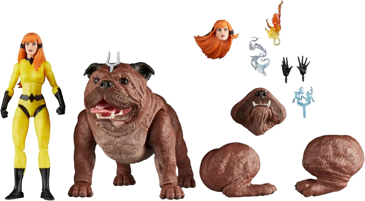 Marvel Legends Inhumans 6 Inch Action Figure 2-Pack - Crystal & Lockjaw - Image 2