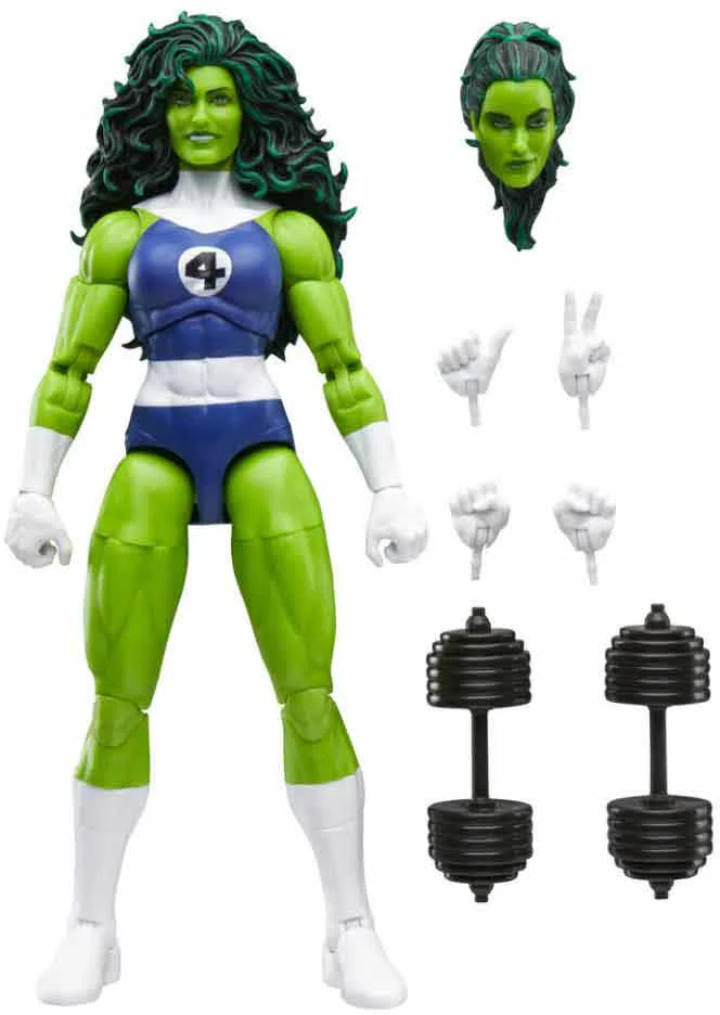 Marvel Legends Retro 6 Inch Action Figure Fantastic Four - She-Hulk - Image 2