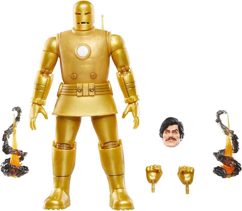 Marvel Legends Retro 6 Inch Action Figure Iron Man Wave 1 - Iron Man (Model 01 - Gold) - Image 2