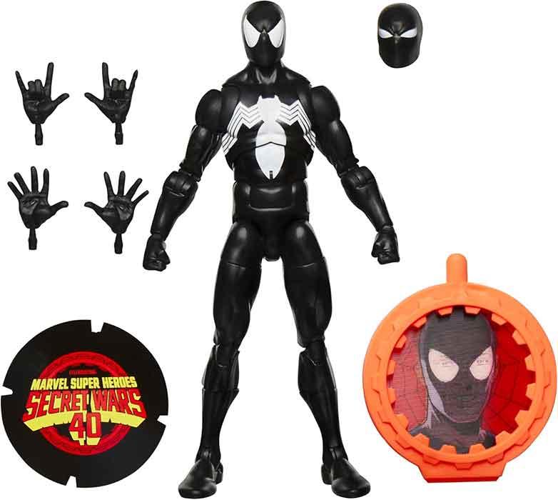 Marvel Legends Retro 6 Inch Action Figure Secret Wars Wave 1 - Black Suit Spider-Man - Image 2