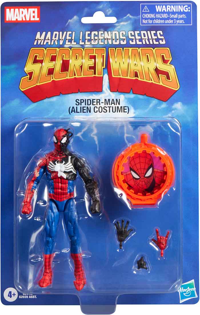 Marvel Legends Retro 6 Inch Action Figure Secret Wars Wave 2 - Spider-Man Alien Costume (Pre-Order Ships June 2026)